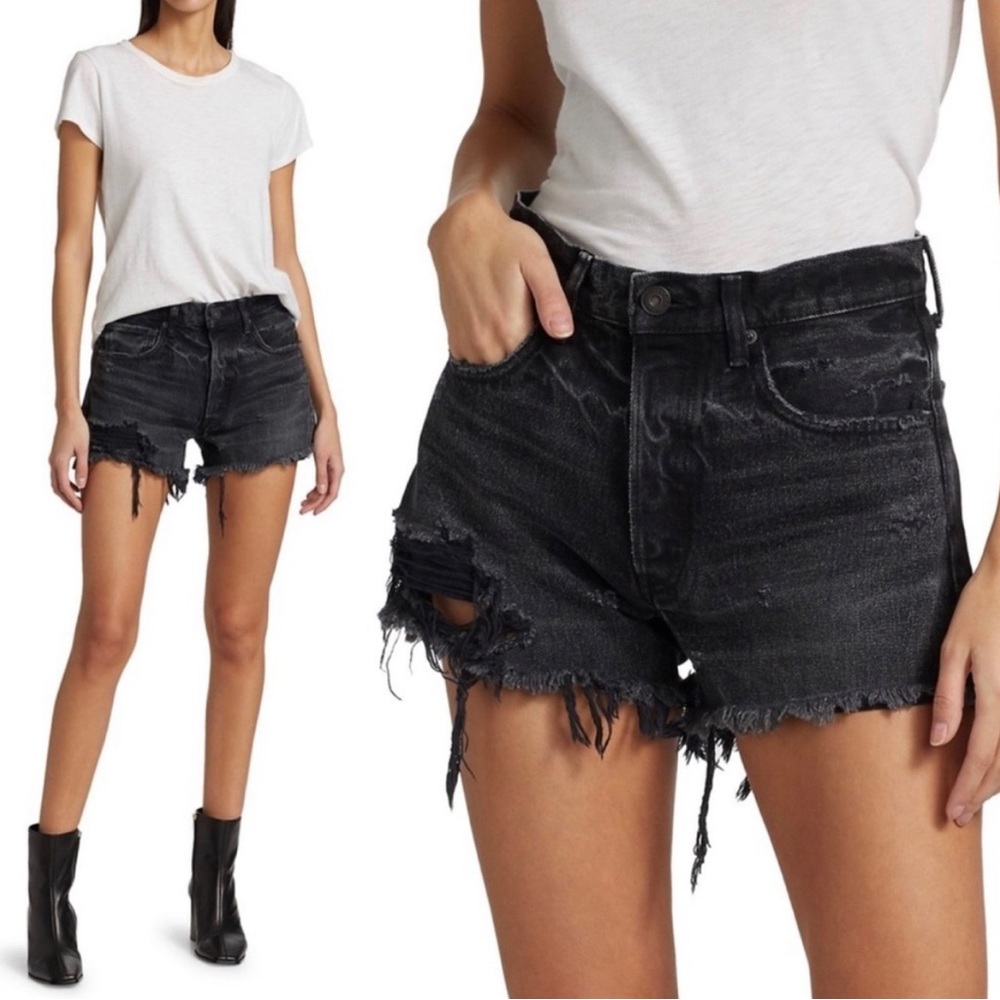 Moussy Vintage Durango Mid Rise Distressed Cut Off Shorts 29